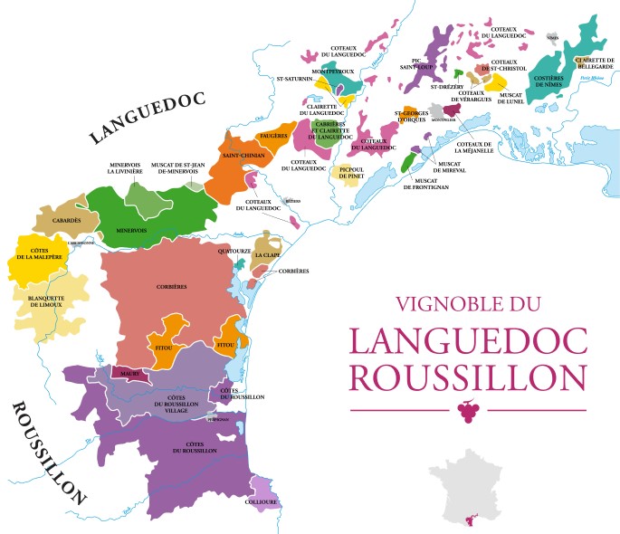 ラングドック・ルーション地図