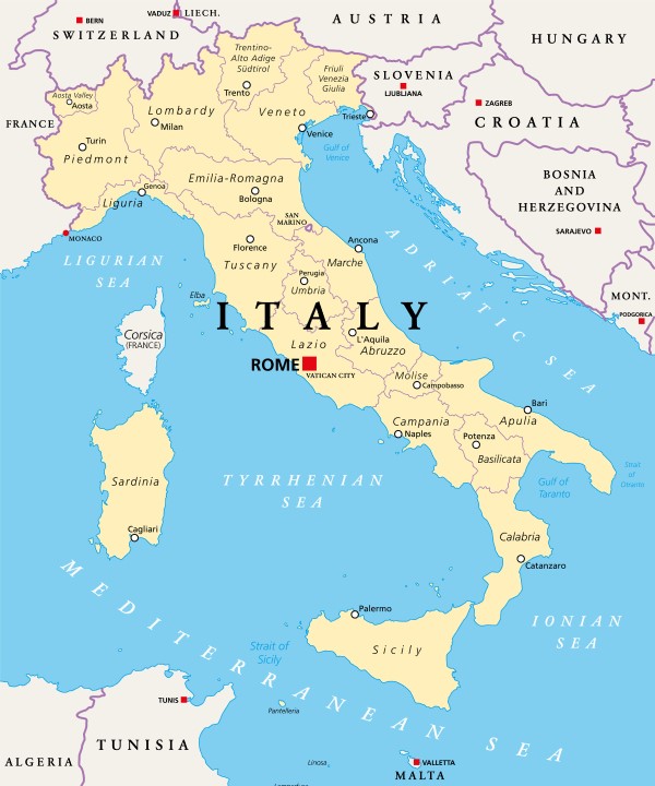 イタリア地図