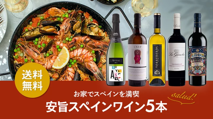 お家でスペインを満喫　安旨スペインワイン5本セット