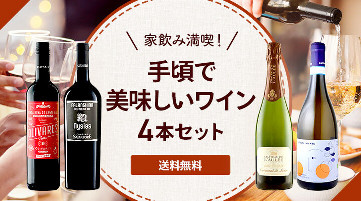 家飲み満喫！手頃で美味しいワイン4本セット