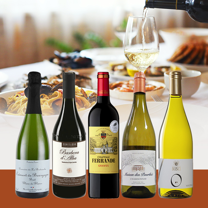 アカデミー・デュ・ヴァン直輸入　デイリーワイン ミックス5本セット-Academie du Vin Daily Wine Selection 5-bottle Set