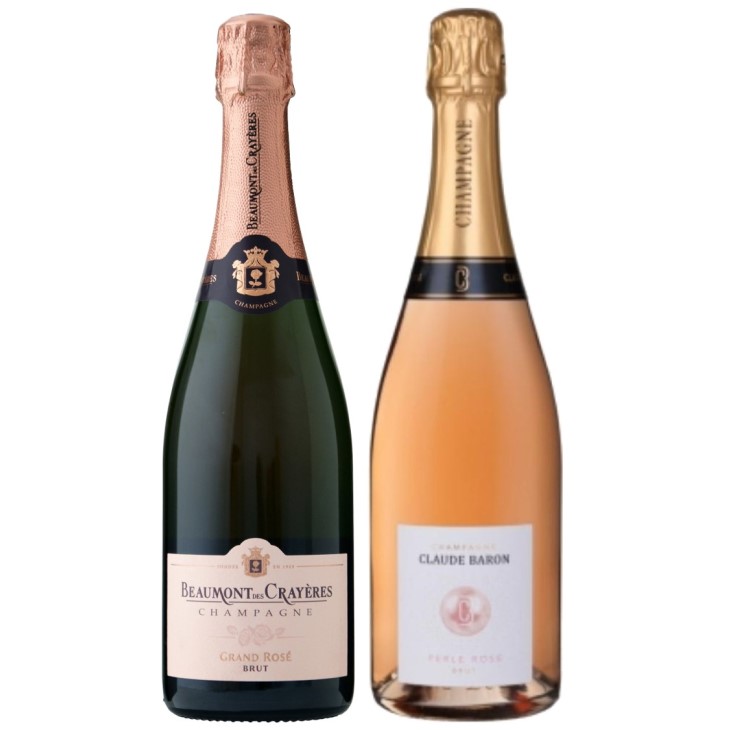 晴れの日を薔薇色に彩る ロゼ・シャンパーニュ2本セット-Rose Champagne 2-bottle Set