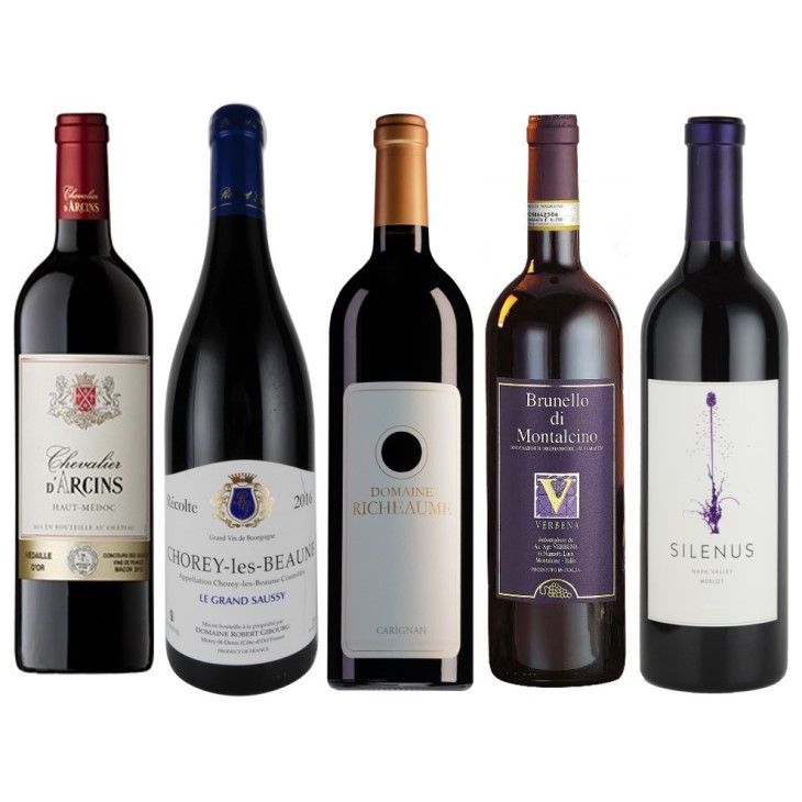 アカデミー・デュ・ヴァン直輸入赤ワイン5本セット-Academie du Vin Red Wine Selection 5-bottle Set
