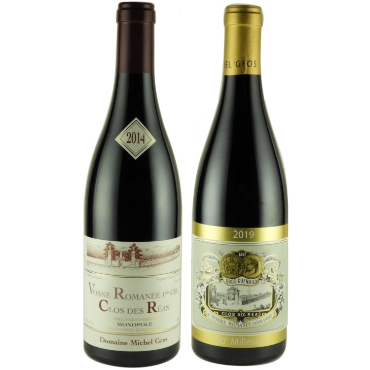 ミシェル・グロ　ヴォーヌ・ロマネ   1er クロ・デ・レア(モノポール)’14＆’19　2本セット-Clos des Reas  2-bottle Set