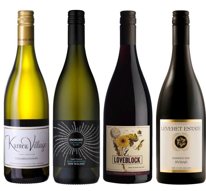 全土に広がる有名ワイン産地を巡る　ニュージーランド銘醸地ワイン4本セット-New Zealand Special Selection 4-bottle Set