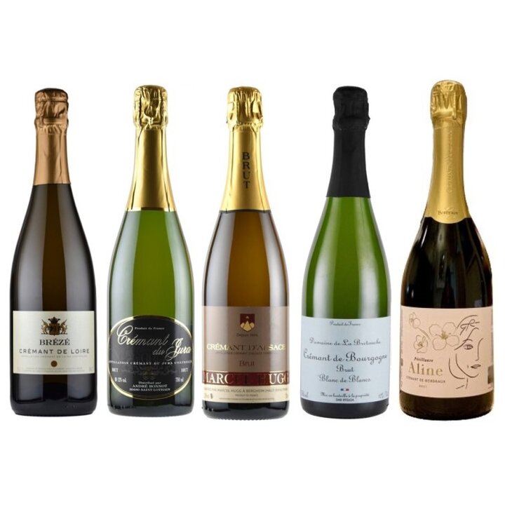 各産地の個性を見極める　クレマン飲み比べ5本セット-Crémant 5-bottle Set