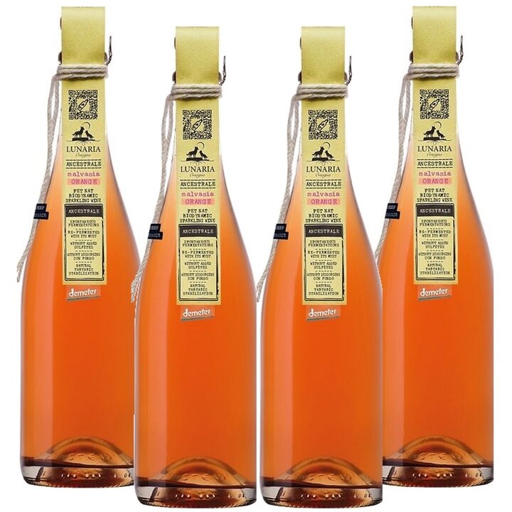 ルナリアの微発泡オレンジワイン4本セット-Lunaria Malvasia Brut Nature 4-bottle Set