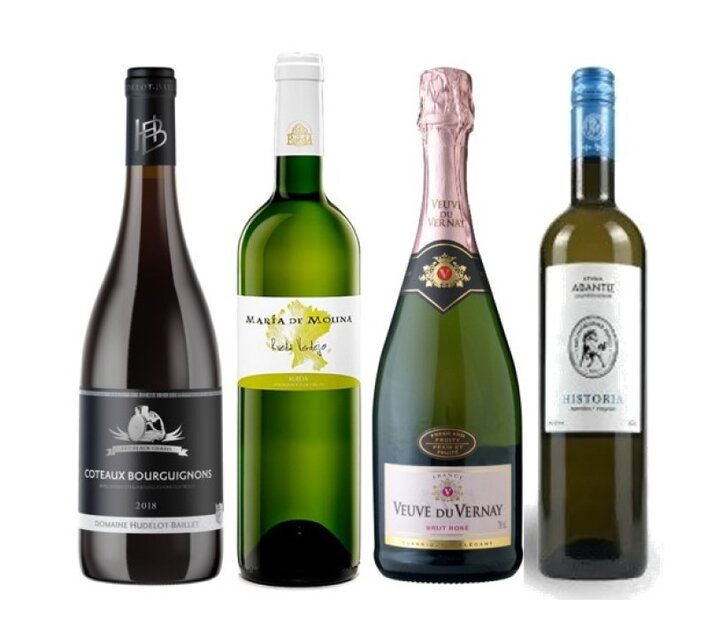 【ロゼスパークリング入り】毎日のディナーをちょっと格上げワイン4本セット-hanami 4-bottle Set
