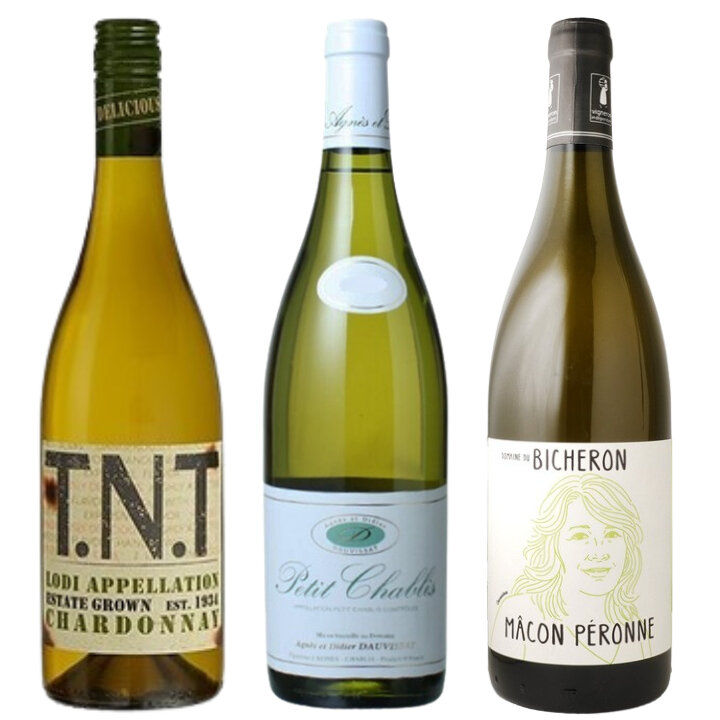 シャルドネの代表的産地ワインを飲み比べ！品種の魅力を堪能できるお得な3本セット-Chardonnay different regions 3-bottle set