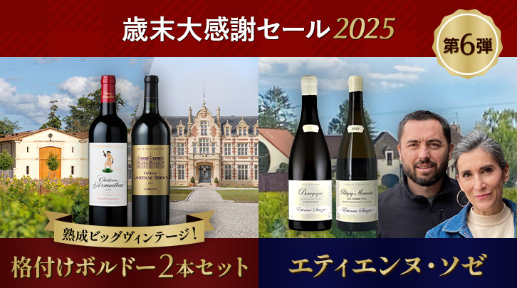 歳末大感謝セール2025&nbsp;第6弾&nbsp;[熟成ビッグヴィンテージ]格付けボルドー2本セット&nbsp;エティエンヌ・ソゼ