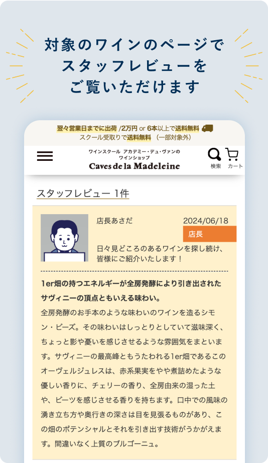 スタッフレビューイメージ